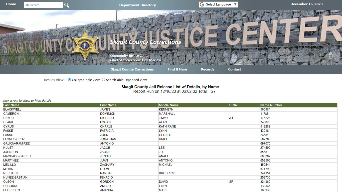 Skagit County Corrections - Skagit County, Washington